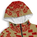 customized san francisco 49ers brick motion red black windbreaker jacket best selling