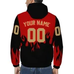 customized san francisco 49ers flame trim red black windbreaker jacket best selling