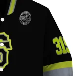 customized san francisco giants heartbeat accent black green varsity jacket best selling