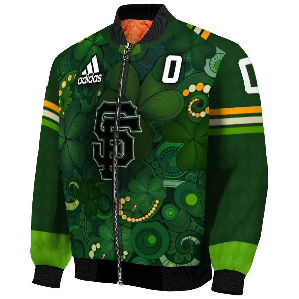 customized san francisco giants shamrock vortex green bomber jacket fashion forward customized san francisco giants shamrock vortex green bomber jacket fashion forward