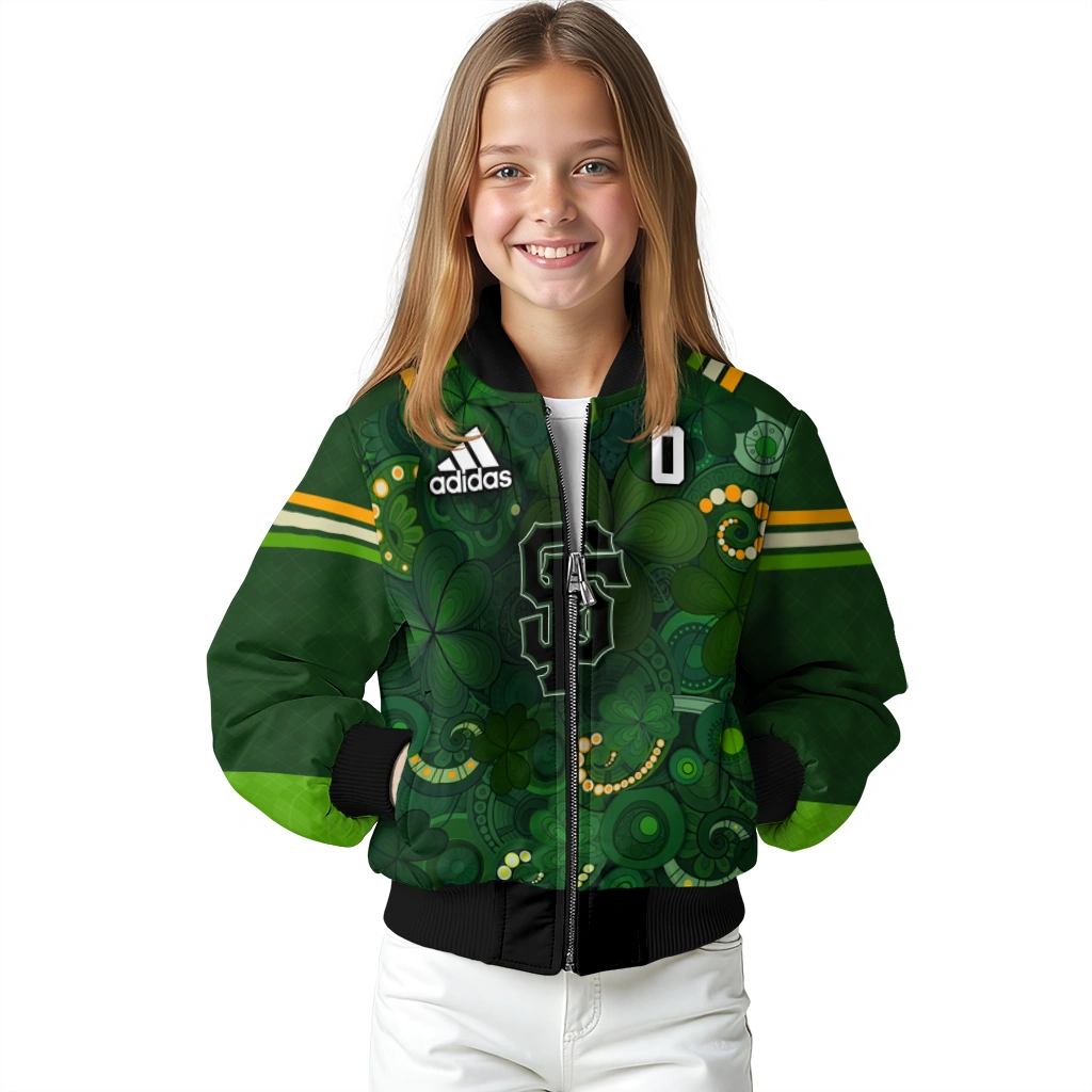 customized san francisco giants shamrock vortex green bomber jacket top rated customized san francisco giants shamrock vortex green bomber jacket top rated