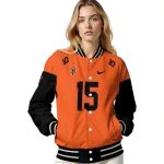 customized san francisco giants team patch orange varsity jacket best selling