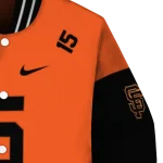 customized san francisco giants team patch orange varsity jacket best selling