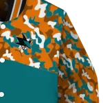 customized san jose sharks flag scratch effect teal varsity jacket best selling