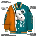 customized san jose sharks snoopy head teal varsity jacket best selling