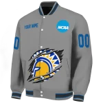 customized san jose state spartans feral slash grey varsity jacket best selling