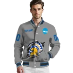 customized san jose state spartans feral slash grey varsity jacket best selling