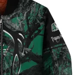 customized saskatchewan roughriders antlers motif green black bomber jacket best selling