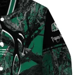 customized saskatchewan roughriders antlers motif green black varsity jacket best selling