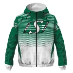 customized saskatchewan roughriders pattern layers green windbreaker jacket best selling