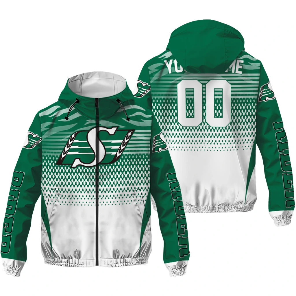 customized saskatchewan roughriders pattern layers green windbreaker jacket high quality customized saskatchewan roughriders pattern layers green windbreaker jacket high quality