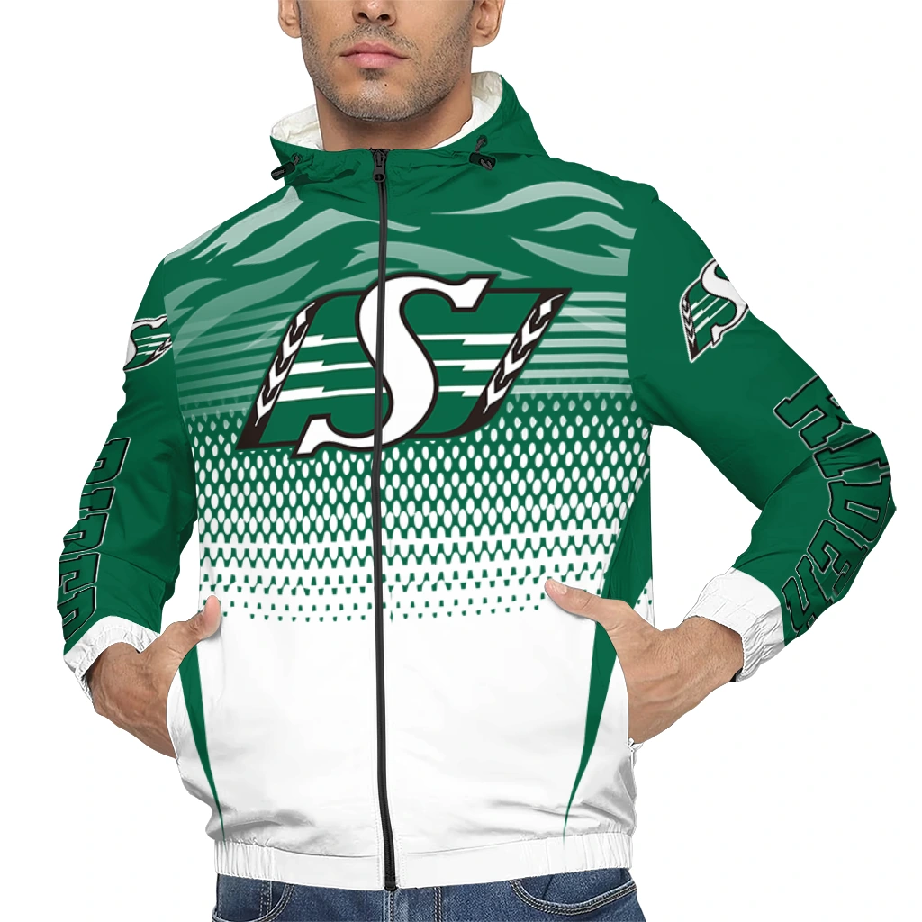 customized saskatchewan roughriders pattern layers green windbreaker jacket top rated customized saskatchewan roughriders pattern layers green windbreaker jacket top rated