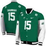 customized saskatchewan roughriders team patch green varsity jacket best selling