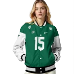 customized saskatchewan roughriders team patch green varsity jacket best selling