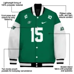 customized saskatchewan roughriders team patch green varsity jacket best selling