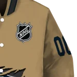customized seattle kraken claw burst beige varsity jacket best selling