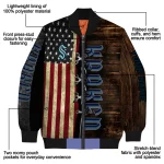 customized seattle kraken flag wood brown bomber jacket best selling