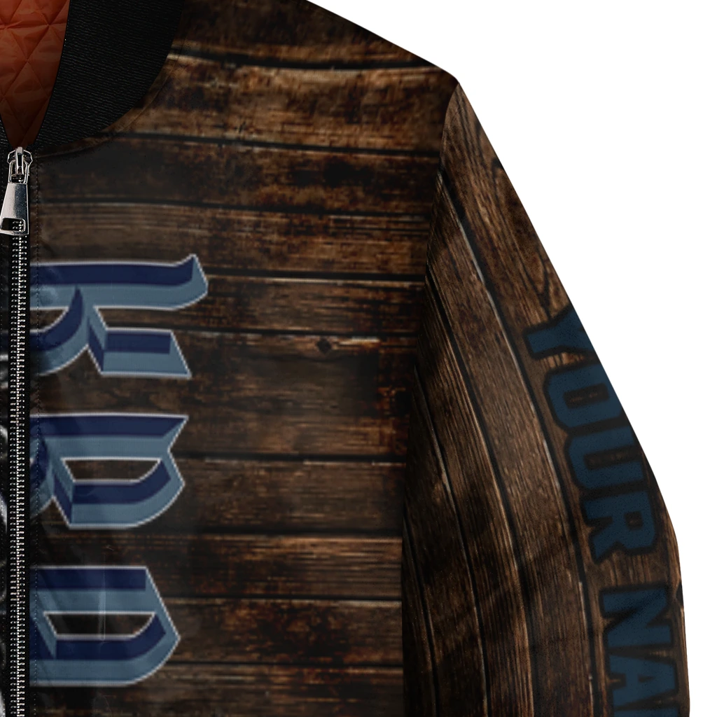 customized seattle kraken flag wood brown bomber jacket premium grade customized seattle kraken flag wood brown bomber jacket premium grade