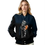 customized seattle kraken groot football blue black varsity jacket best selling
