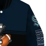customized seattle kraken groot football blue black varsity jacket best selling