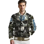 customized seattle mariners camouflage skull camouflage varsity jacket best selling