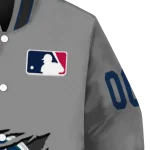 customized seattle mariners claw rend grey varsity jacket best selling