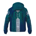 customized seattle mariners tribal swirls navy blue windbreaker jacket best selling