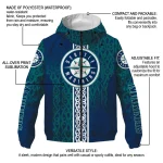 customized seattle mariners tribal swirls navy blue windbreaker jacket best selling