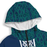 customized seattle mariners tribal swirls navy blue windbreaker jacket best selling