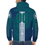 customized seattle mariners tribal swirls navy blue windbreaker jacket best selling
