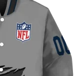 customized seattle seahawks claw marking grey varsity jacket best selling