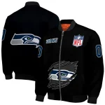 customized seattle seahawks claw scratch black bomber jacket best selling