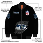 customized seattle seahawks claw scratch black bomber jacket best selling