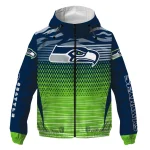 customized seattle seahawks pattern layers blue windbreaker jacket best selling