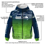 customized seattle seahawks pattern layers blue windbreaker jacket best selling