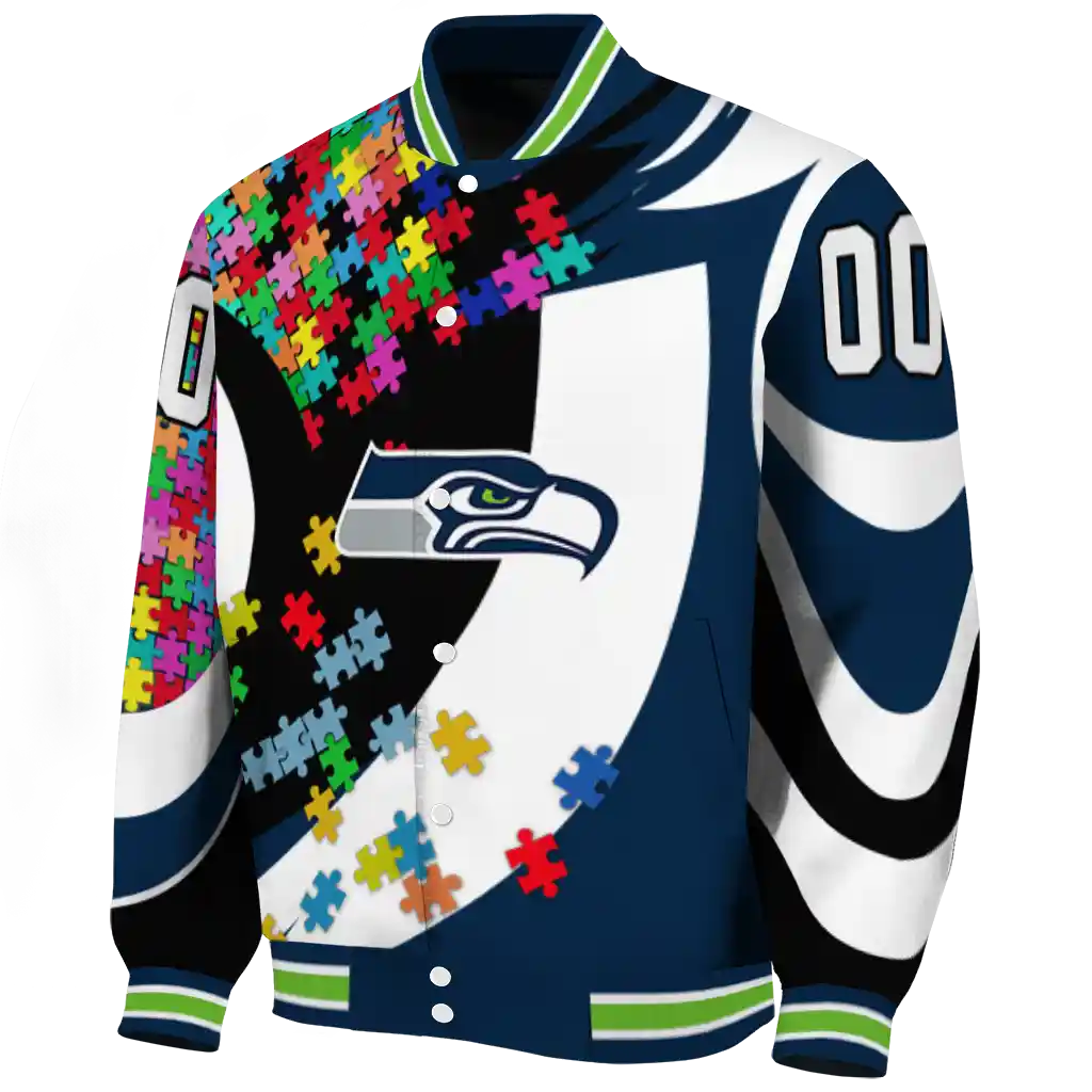 customized seattle seahawks stars and stripes slashes blue varsity jacket best selling customized seattle seahawks stars and stripes slashes blue varsity jacket best selling