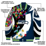customized seattle seahawks stars and stripes slashes blue varsity jacket best selling