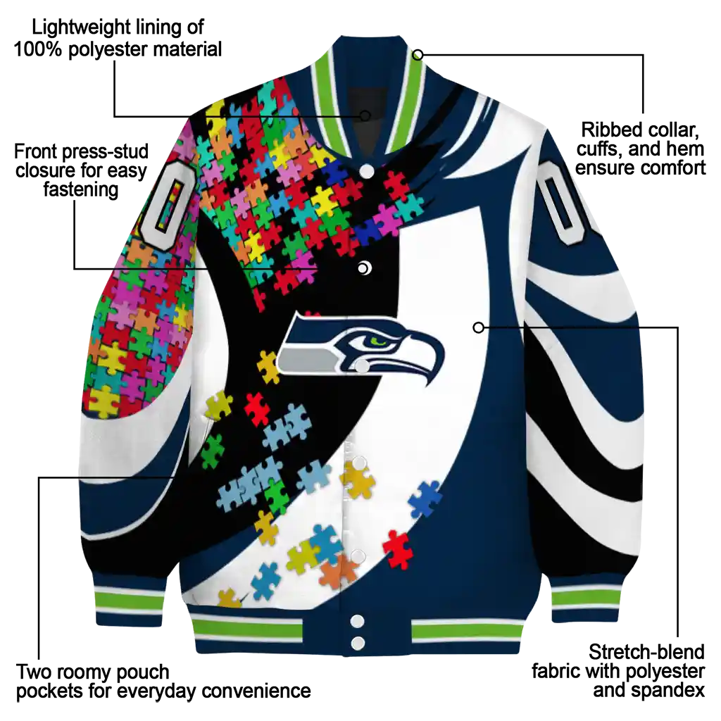 customized seattle seahawks stars and stripes slashes blue varsity jacket new arrival customized seattle seahawks stars and stripes slashes blue varsity jacket new arrival