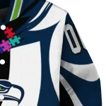customized seattle seahawks stars and stripes slashes blue varsity jacket best selling