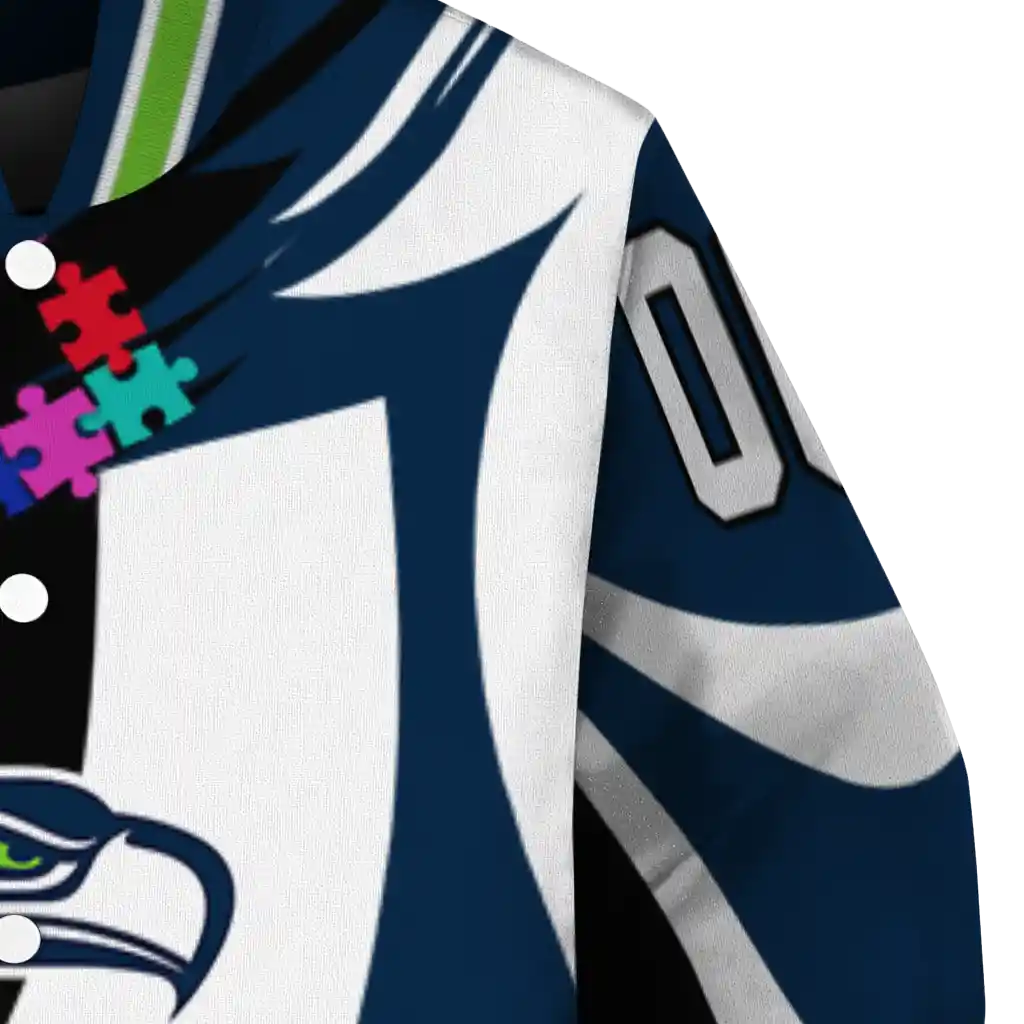 customized seattle seahawks stars and stripes slashes blue varsity jacket premium grade customized seattle seahawks stars and stripes slashes blue varsity jacket premium grade
