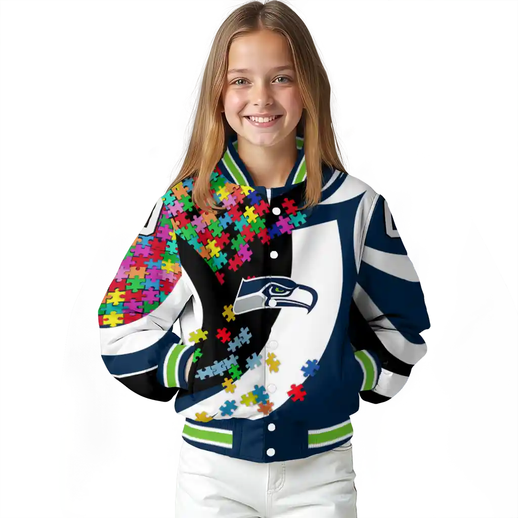 customized seattle seahawks stars and stripes slashes blue varsity jacket top rated customized seattle seahawks stars and stripes slashes blue varsity jacket top rated