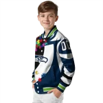 customized seattle seahawks stars and stripes slashes blue varsity jacket best selling