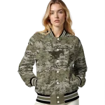 customized smu mustangs camouflage abstract camouflage varsity jacket best selling
