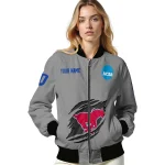 customized smu mustangs feral slash grey bomber jacket best selling