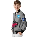 customized smu mustangs feral slash grey bomber jacket best selling