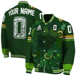 customized smu mustangs shamrock vortex green varsity jacket best selling