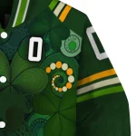 customized smu mustangs shamrock vortex green varsity jacket best selling