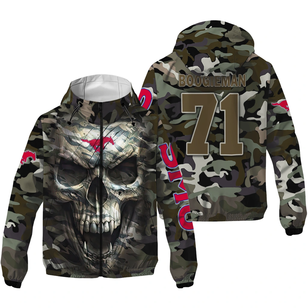 customized smu mustangs skull camo camouflage windbreaker jacket high quality customized smu mustangs skull camo camouflage windbreaker jacket high quality