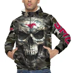 customized smu mustangs skull camo camouflage windbreaker jacket best selling