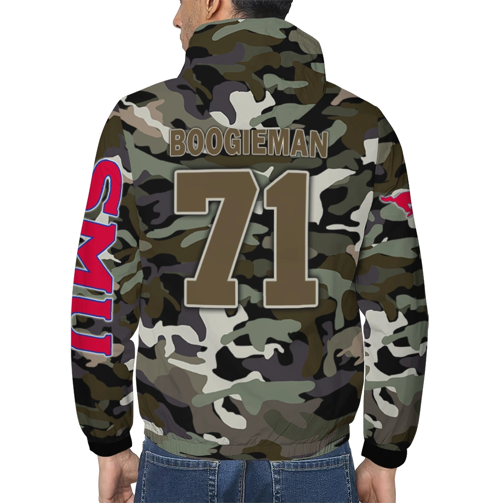 customized smu mustangs skull camo camouflage windbreaker jacket trendy customized smu mustangs skull camo camouflage windbreaker jacket trendy